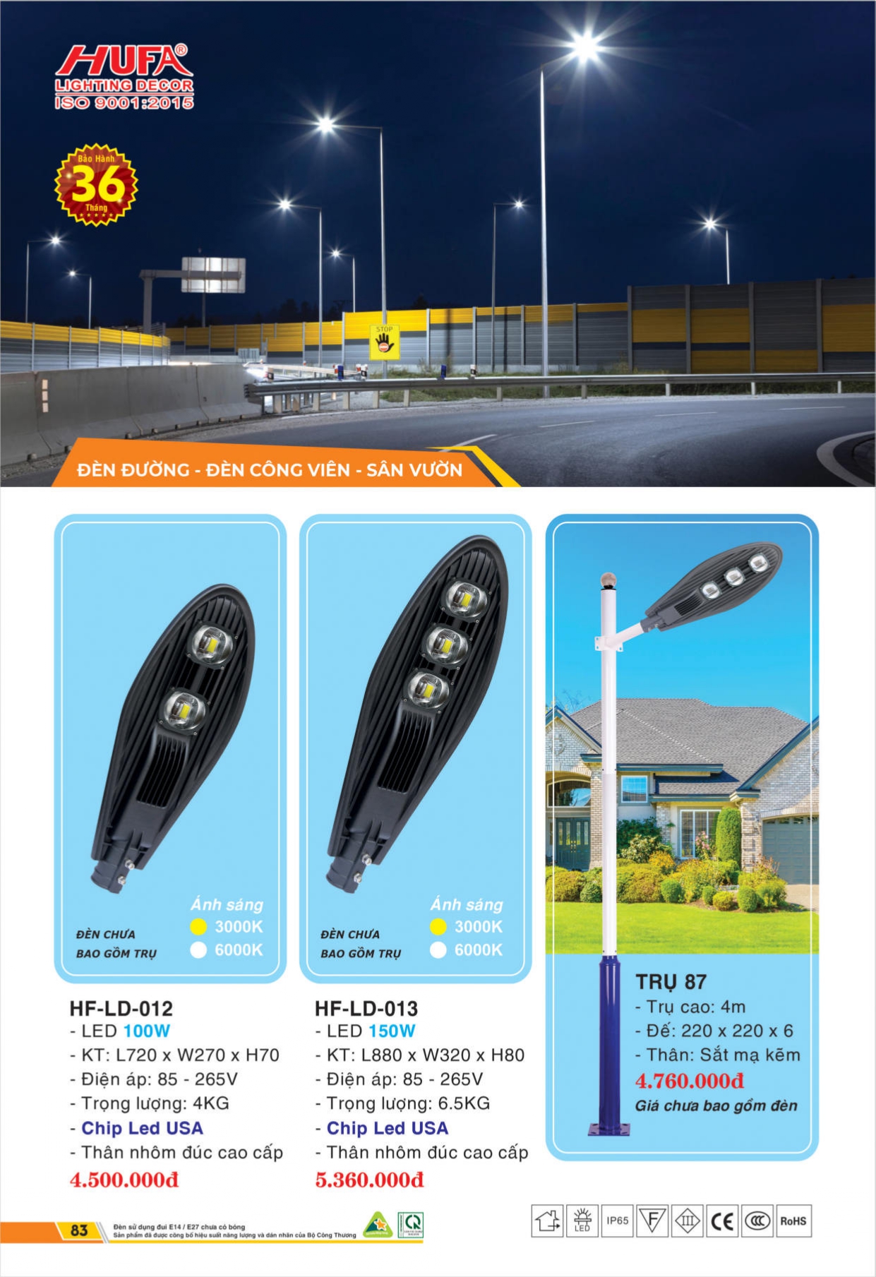 Bảng giá đèn LED HUFA 2026